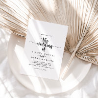 Die Minimalistische kalligraphische Hochzeit des G