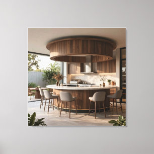 Die minimalistische kreisförmige Veranda Leinwanddruck