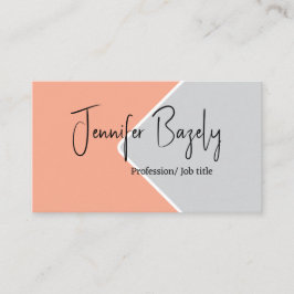 Die minimalistische Visitenkarte in Rosa und Grau