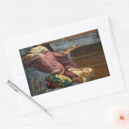 Die Minx (von John Collier) Rechteckiger Aufkleber