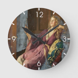 Die Minx (von John Collier) Runde Wanduhr