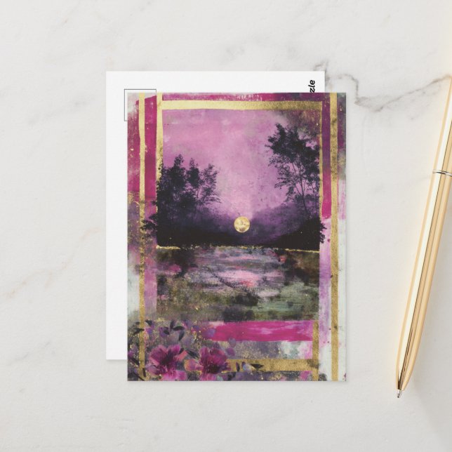 Die Mischmedienkollektion des Mondeiches Postkarte (Vorderseite/Rückseite Beispiel)