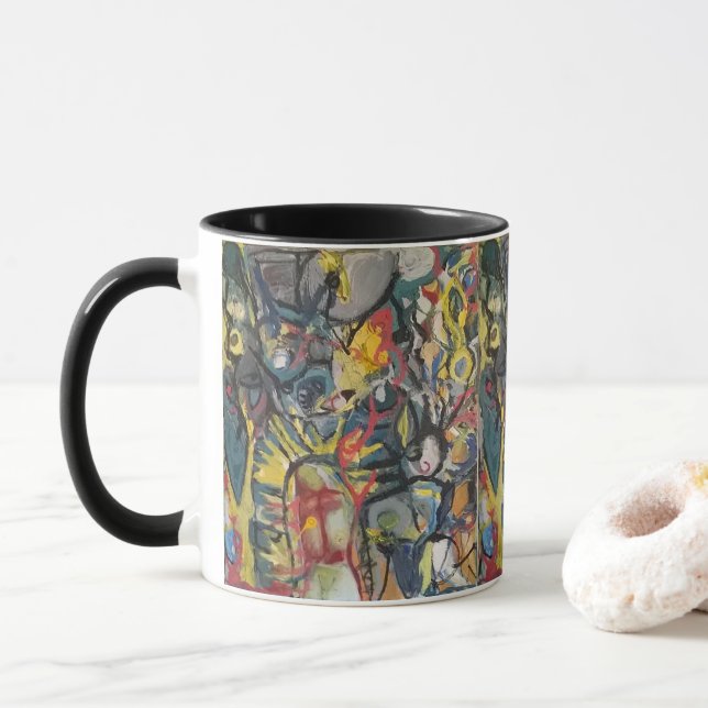 "Die Mission" Malerei Tasse Jeff Hankamer (Mit Donut)
