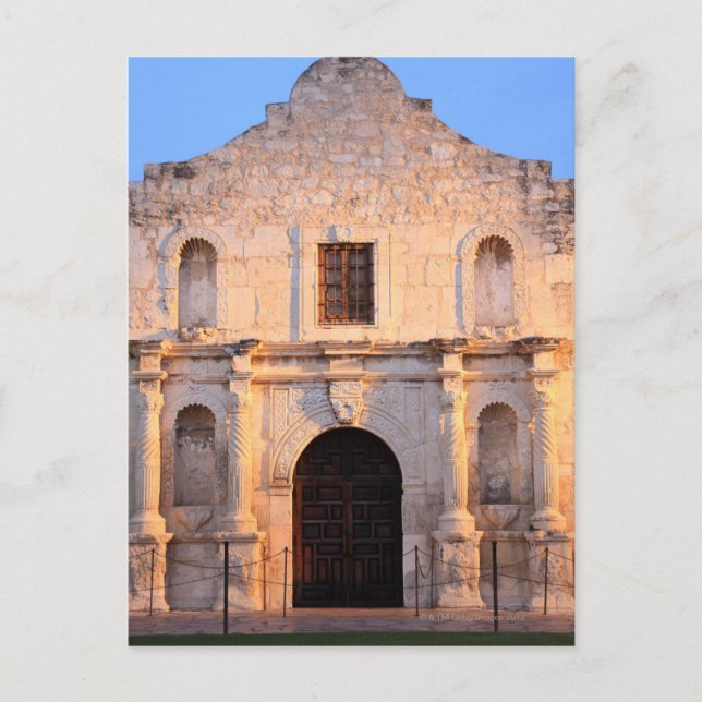 Die Mission von Alamo im heutigen San Antonio, Postkarte (Vorderseite)