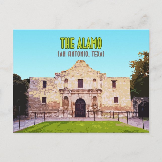 Die Mission von Alamo San Antonio Texas Postkarte (Vorderseite)
