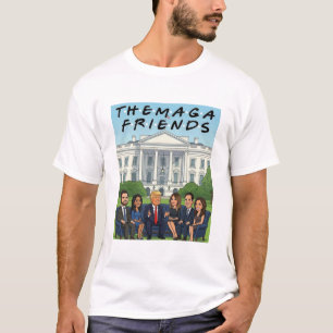 Die mit den MAGA-Freunden Lustige Politische Satir T-Shirt
