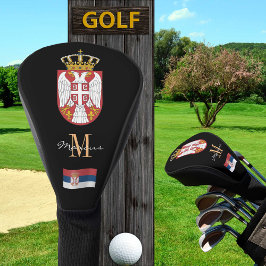 Die Mit Monogramm Golf Clubs von Serbien, unter se Headcover
