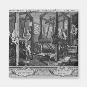 Die Mit'Lehrlinge an ihren Webstühlen Magnet