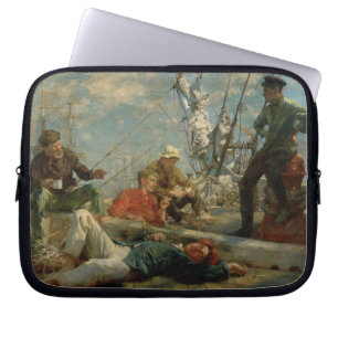 Die MittagsErholung (Yarning Seeleute), 1906 (Öl Laptopschutzhülle