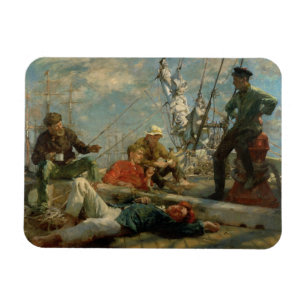 Die MittagsErholung (Yarning Seeleute), 1906 (Öl Magnet