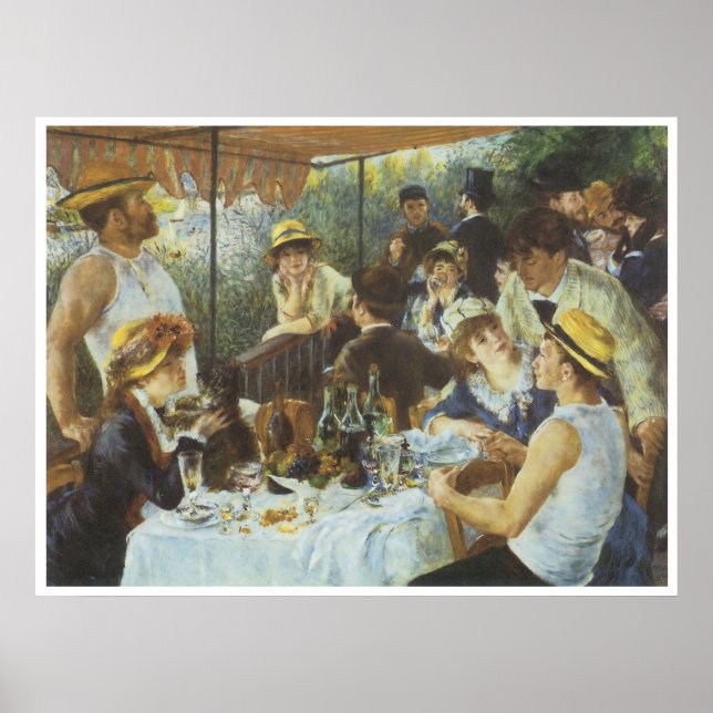 Die Mittagspause des Party, 1881 Poster (Vorne)