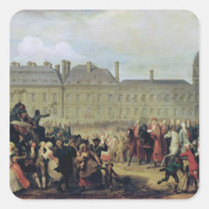 Die Mitteilung des Unterzeichnens des Vertrags Quadratischer Aufkleber