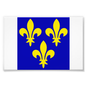 Die mittelalterliche Flagge Frankreichs Fotodruck