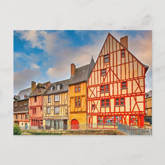 Die mittelalterliche Stadt Plantagenet in Le Mans  Postkarte (Vorderseite)