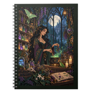 Die Mitternachts-Apotheker-Hexentrank-Fantasy Notizblock