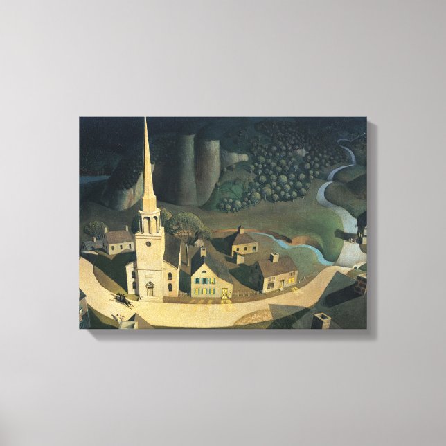 Die Mitternachtsreise von Paul Revere durch Grant  Leinwanddruck (Vorderseite)