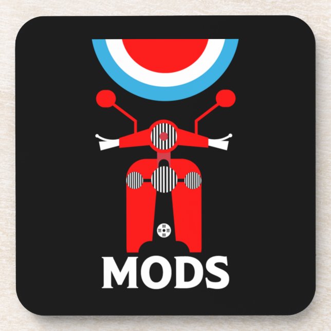 Die Mod - Mod und Rockers - britische Musik Getränkeuntersetzer (Vorderseite)