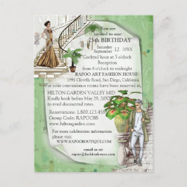 Die Mode-Designer Announcement Postcard Ankündigungspostkarte