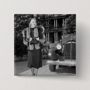 die Mode Dreißigerjahre Frauen Button