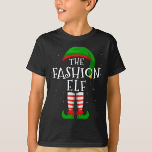 Die Mode Elf Funny Matching Familie Weihnachten T-Shirt