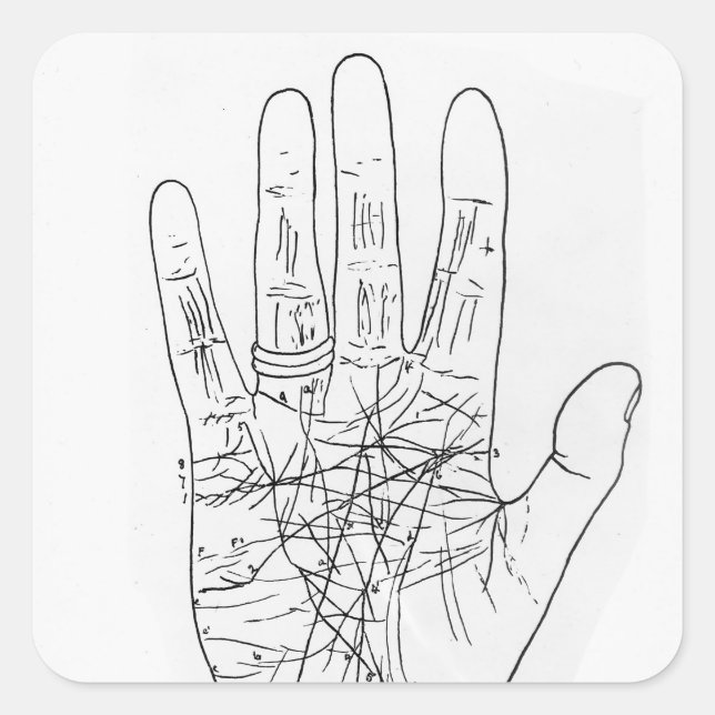 Die Modellhand Quadratischer Aufkleber (Vorderseite)