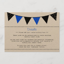 Die moderne Blue Bunting Collection Begleitkarte