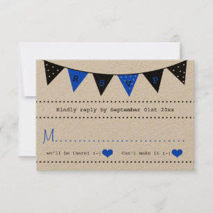 Die moderne Blue Bunting Collection RSVP Karte