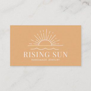 Die moderne Boho Sun and Beach Wave Business Card Visitenkarte