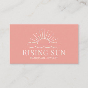 Die moderne Boho Sun and Beach Wave Business Card Visitenkarte