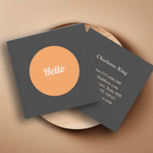 Die moderne Circle Hello Square Business Card