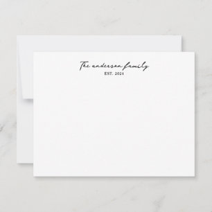Die moderne Familie Minimalistisch Mitteilungskarte