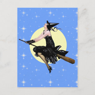 Die moderne Hexen-Postkarte Postkarte