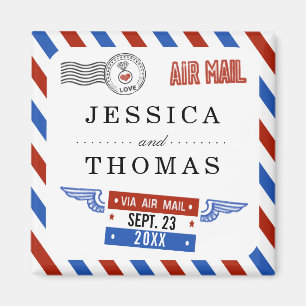 Die moderne Hochzeitskollektion der Luftpost Magnet