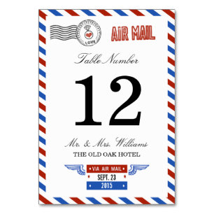 Die moderne Hochzeitskollektion der Luftpost Tischnummer