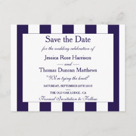 Die moderne Hochzeitskollektion der Marine Ankündigungspostkarte