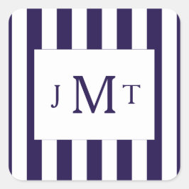 Die moderne Hochzeitskollektion der Marine Quadratischer Aufkleber