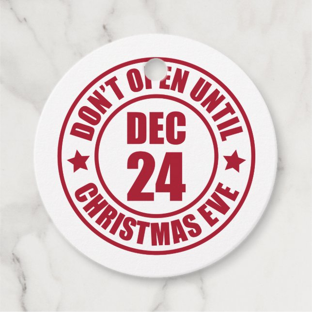 Die Moderne öffnet nicht bis zur Weihnachtsfeier B Geschenkanhänger (Vorderseite)