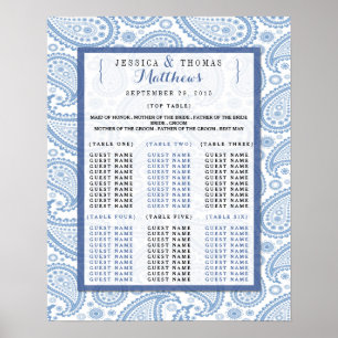Die moderne Paisley Wedding Collection - Blue Poster