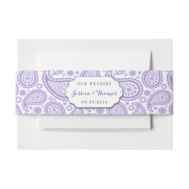 Die moderne Paisley Wedding Collection - Lila Einladungsbanderole
