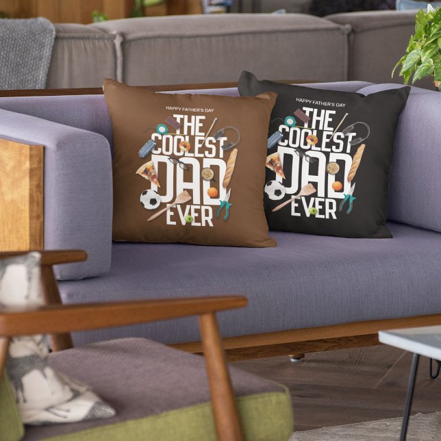 Die Moderne personalisieren Der Coolstste Vater al Kissen (Von Creator hochgeladen)