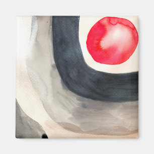 Die moderne, sonnengraue und schwarze abstrakte Ku Magnet