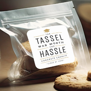 Die moderne Tassel war den problemlosen Abschluss  Quadratischer Aufkleber