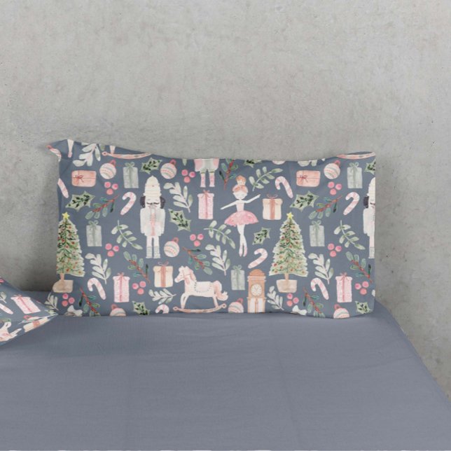 Die moderne Wasserfarbe Nutcracker Kissenbezug (the nutcracker set of 2 pillowcases)