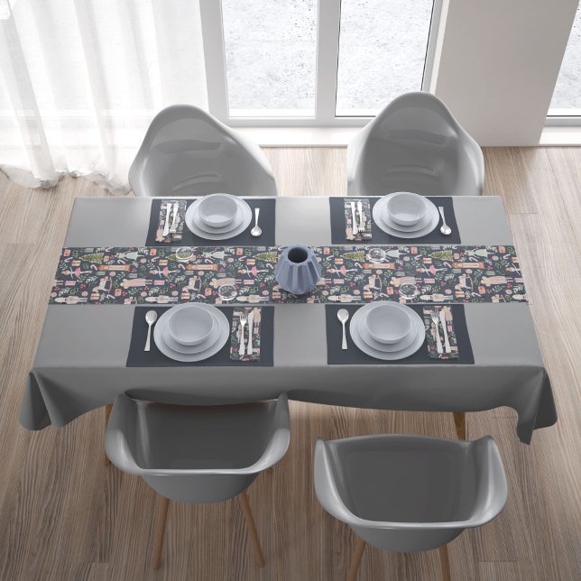 Die moderne Wasserfarbe Nutcracker Kurzer Tischläufer (the nutcracker )