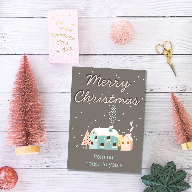 Die moderne Weihnachtskarte von unserem Haus bis z Karte (Von Creator hochgeladen)