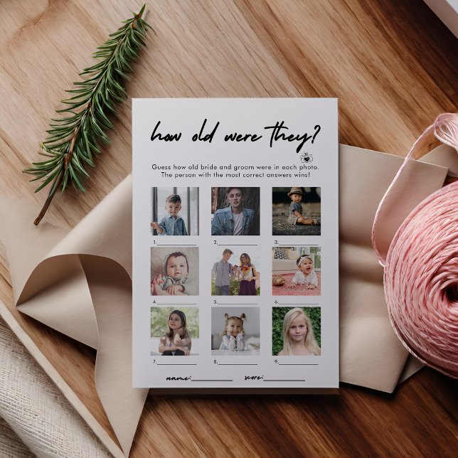 Die Moderne, wie alt sie waren, um die Spielkarte  Einladung (Von Creator hochgeladen)