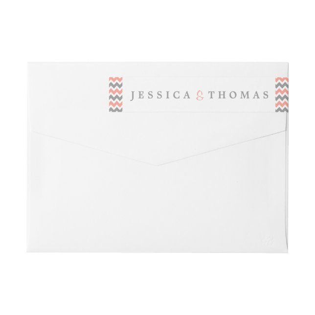 Die moderne Zickzack Hochzeitskollektion - rosa un (Rückseite)