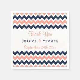 Die moderne Zickzack Hochzeitskollektion - Rosa un Serviette