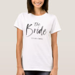 Die modernen Bachelorettern der Bride T-Shirt<br><div class="desc">Die Braut moderne Bachelorette Kleidung. Moderne Inky Aquarell-Typografie sorgt dafür,  dass Sie in dieser Koordinationskollektion auf Trend stoßen.</div>