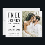 Die modernen Getränke in den Farben Schwarz und We Save The Date<br><div class="desc">Moderne Drinks in Schwarz und Weiß Save the Date im Freien.</div>